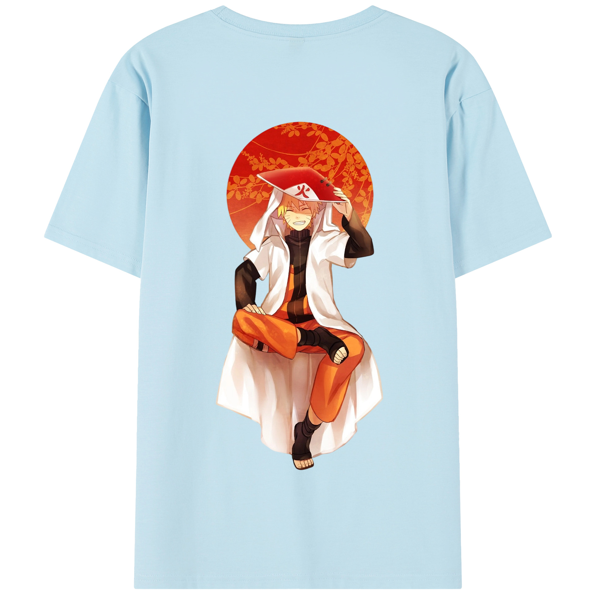（画像用） NARUTO -ナルト- うずまき ナルト Uzumaki Naruto 綿100％半袖Tシャツ（背面プリント）